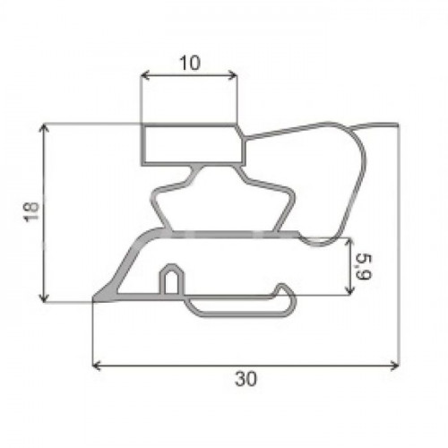 Уплотнитель 570x1140 мм для холодильника Indesit r30s профиль СТ